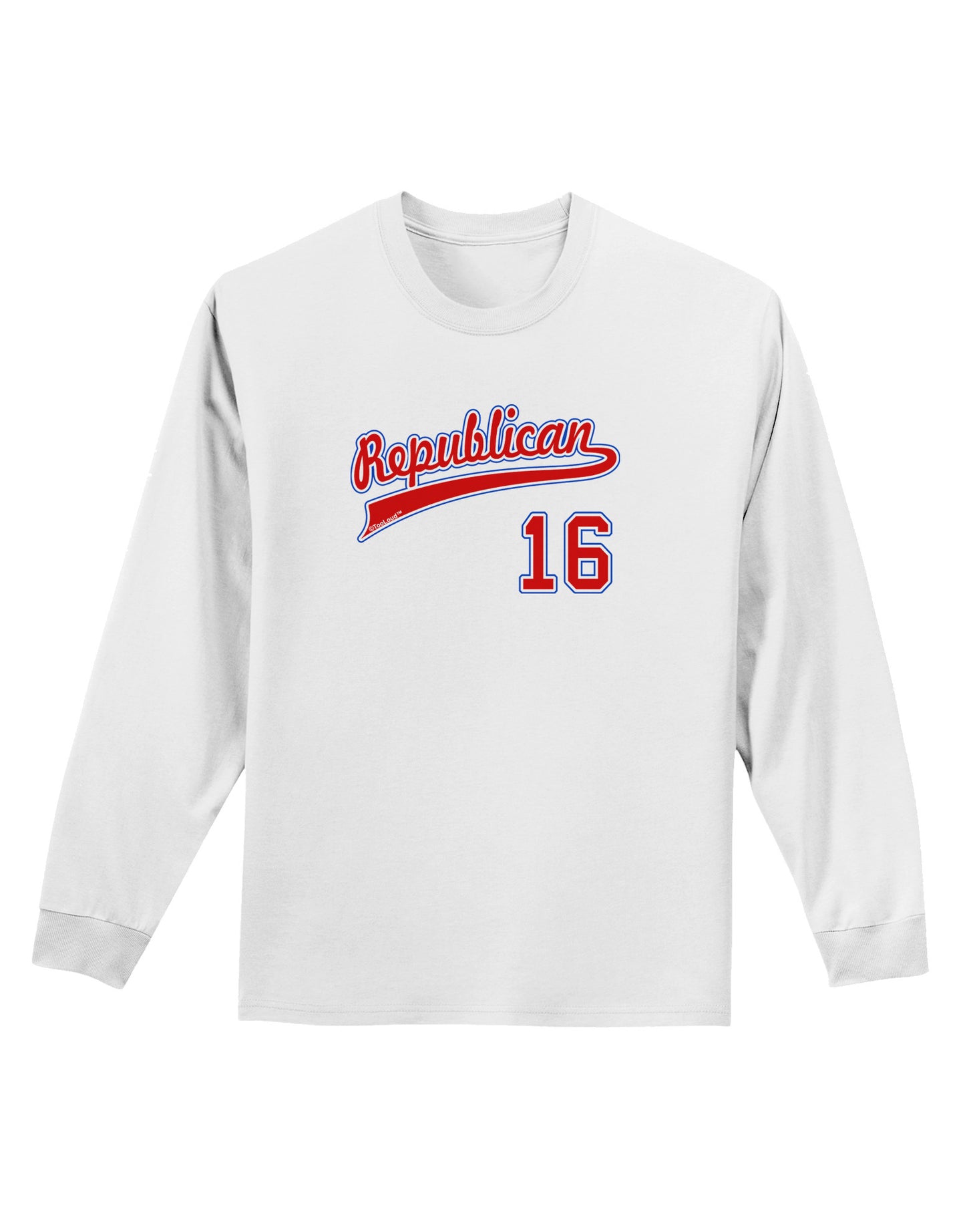 Republican Jersey 16 Adult Long Sleeve Shirt-Long Sleeve Shirt-TooLoud-White-Small-Davson Sales