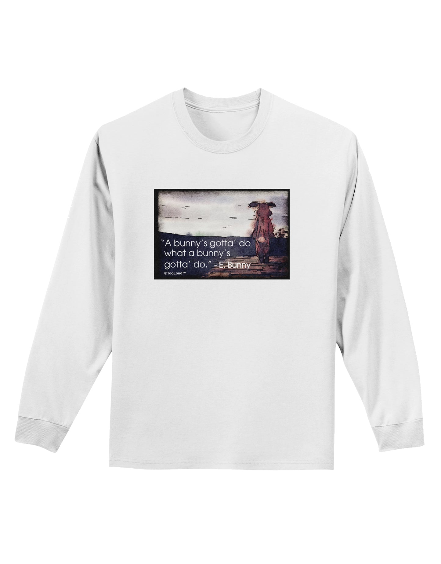A Bunny's Gotta Do - Easter Bunny Adult Long Sleeve Shirt by TooLoud-Long Sleeve Shirt-TooLoud-White-Small-Davson Sales