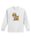 Kawaii Standing Puppy Adult Long Sleeve Shirt-Long Sleeve Shirt-TooLoud-White-Small-Davson Sales