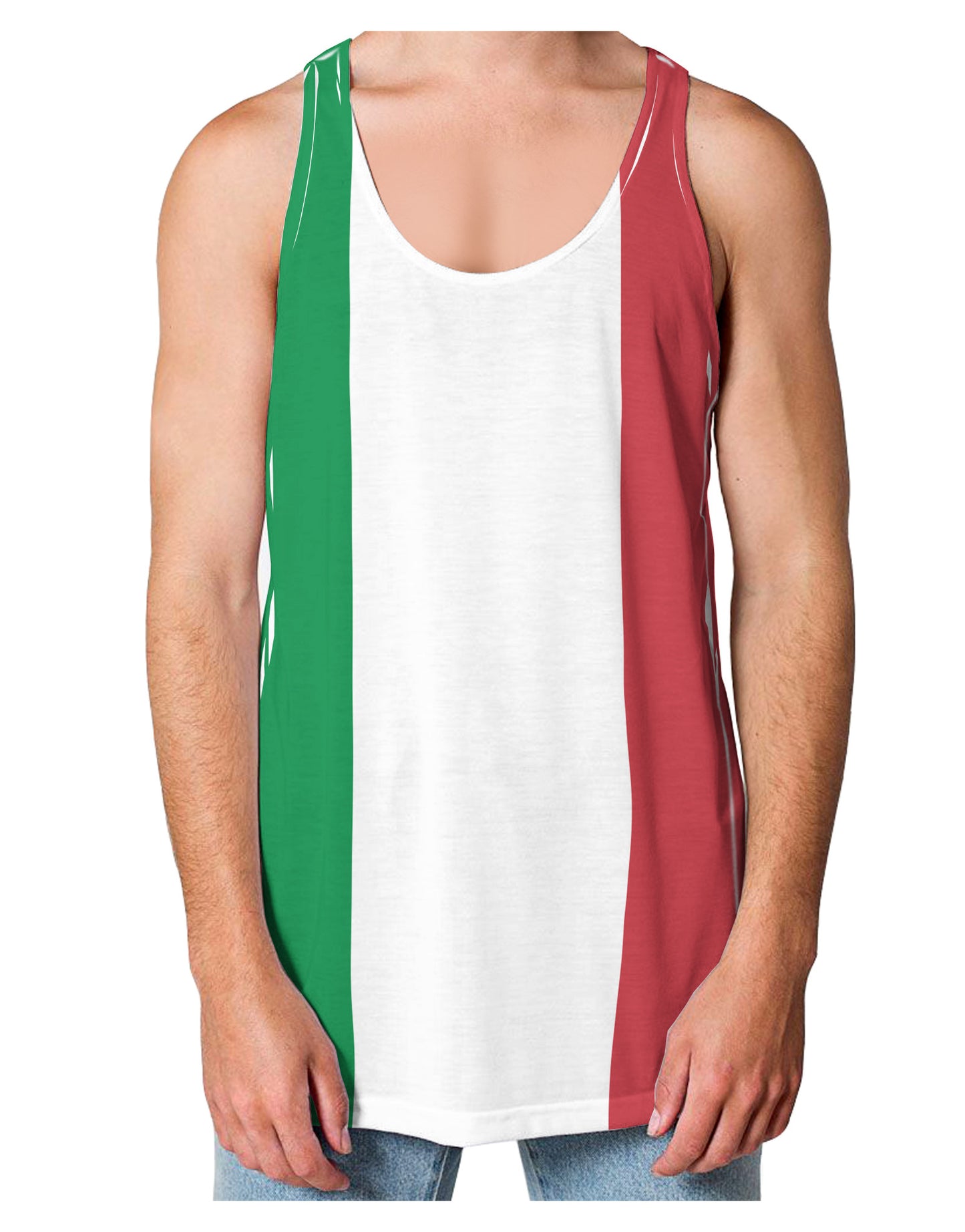 Italian Flag All Over Loose Tank Top Dual Sided All Over Print-Loose Tank Top-TooLoud-White-Small-Davson Sales