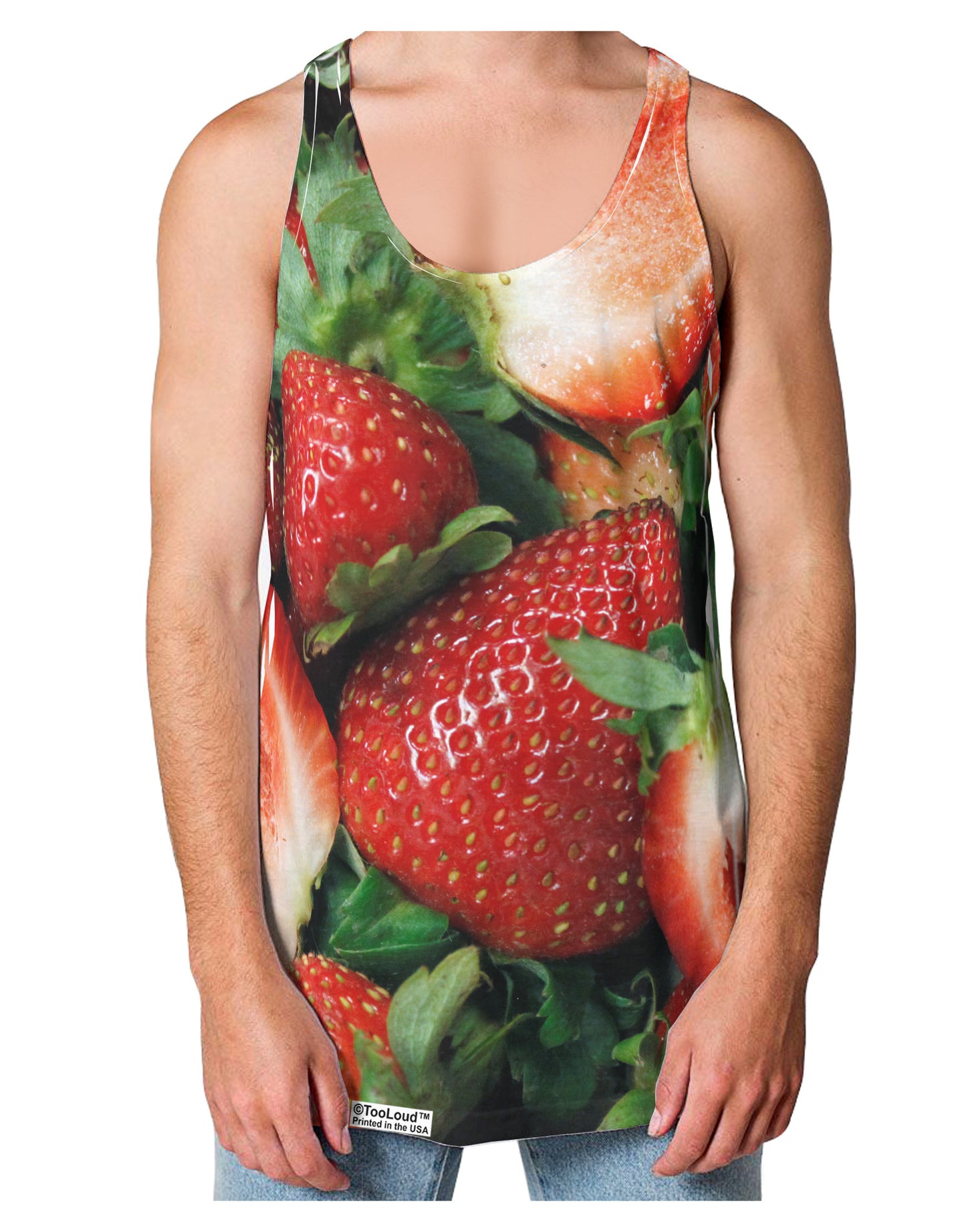 Strawberries All Over Loose Tank Top Dual Sided All Over Print-Loose Tank Top-TooLoud-White-Small-Davson Sales