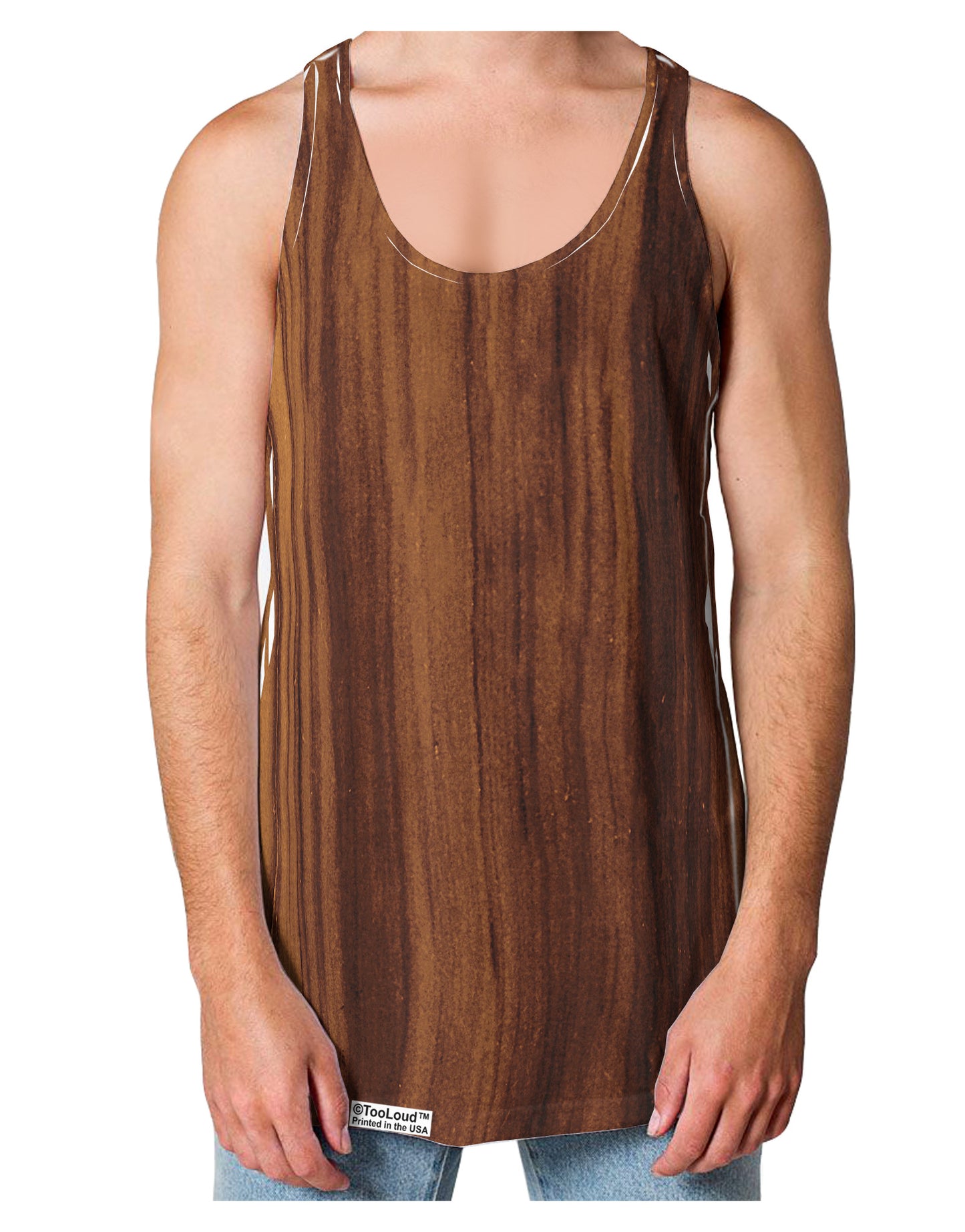 Medium Wood Look Loose Tank Top Dual Sided All Over Print by-Loose Tank Top-TooLoud-White-Small-Davson Sales