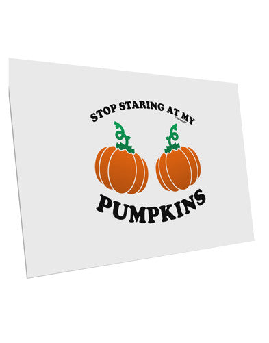 Stop Staring At My Pumpkins 10 Pack of 6x4" Postcards by TooLoud-Postcards-TooLoud-White-Davson Sales