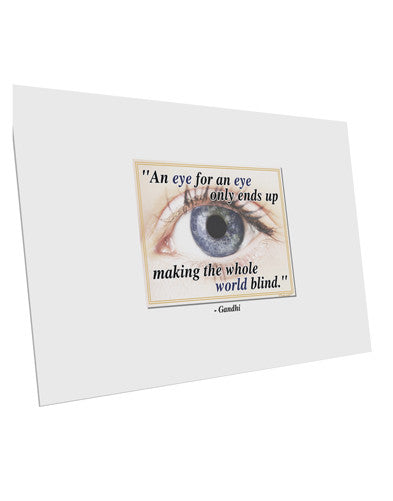 Eye For An Eye Gandhi 10 Pack of 6x4" Postcards by TooLoud-Postcards-TooLoud-White-Davson Sales