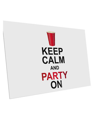 Keep Calm - Party Beer 10 Pack of 6x4" Postcards by TooLoud-Postcards-TooLoud-White-Davson Sales