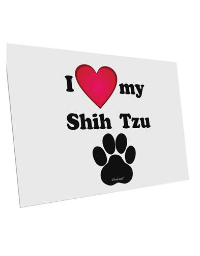 I Heart My Shih Tzu 10 Pack of 6x4" Postcards by TooLoud-TooLoud-White-Davson Sales