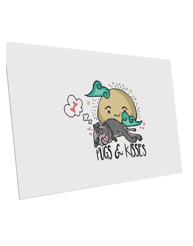 TooLoud Pugs and Kisses 10 Pack of 6x4 Inch Postcards-Postcards-TooLoud-Davson Sales