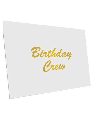 Birthday Crew Text 10 Pack of 6x4" Postcards by TooLoud-TooLoud-White-Davson Sales