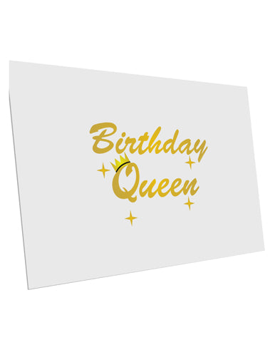 Birthday Queen Text 10 Pack of 6x4" Postcards by TooLoud-TooLoud-White-Davson Sales