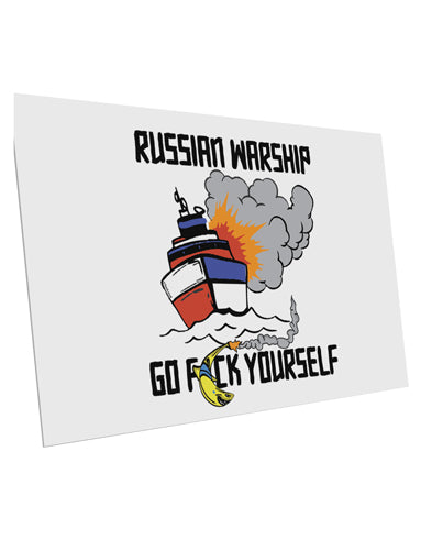 TooLoud Russian Warship go F Yourself 10 Pack of 6x4 Inch Postcards-Postcards-TooLoud-Davson Sales