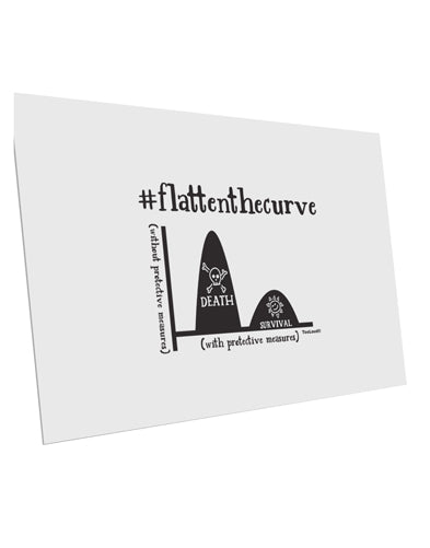 TooLoud Flatten the Curve Graph 10 Pack of 6x4 Inch Postcards-Postcards-TooLoud-Davson Sales