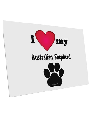 I Heart My Australian Shepherd 10 Pack of 6x4" Postcards by TooLoud-TooLoud-White-Davson Sales