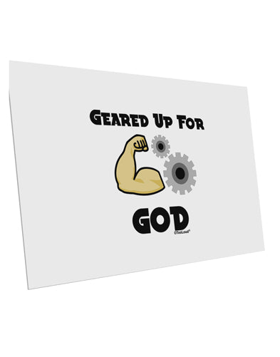 Geared Up For God 10 Pack of 6x4" Postcards by TooLoud-TooLoud-White-Davson Sales