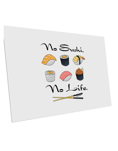 No Sushi No Life 10 Pack of 6x4" Postcards-Postcards-TooLoud-White-Davson Sales