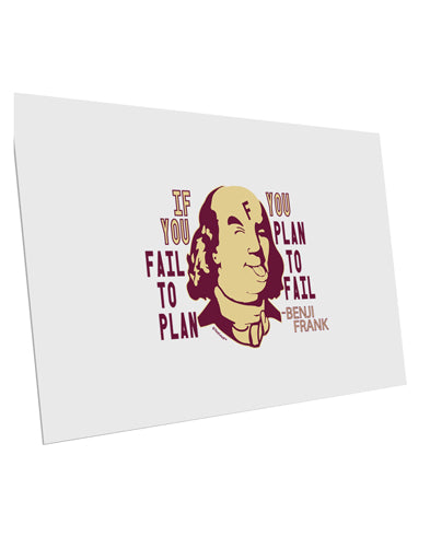 TooLoud If you Fail to Plan, you Plan to Fail-Benjamin Franklin 10 Pack of 6x4 Inch Postcards-Postcards-TooLoud-Davson Sales