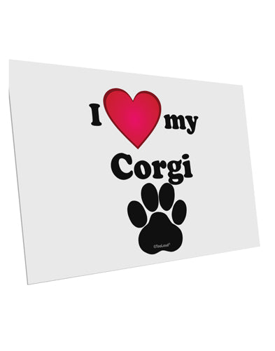 I Heart My Corgi 10 Pack of 6x4" Postcards by TooLoud-TooLoud-White-Davson Sales