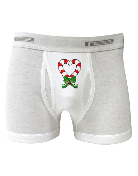 Candy Cane Heart Christmas Boxer Briefs-Boxer Briefs-TooLoud-White-Small-Davson Sales