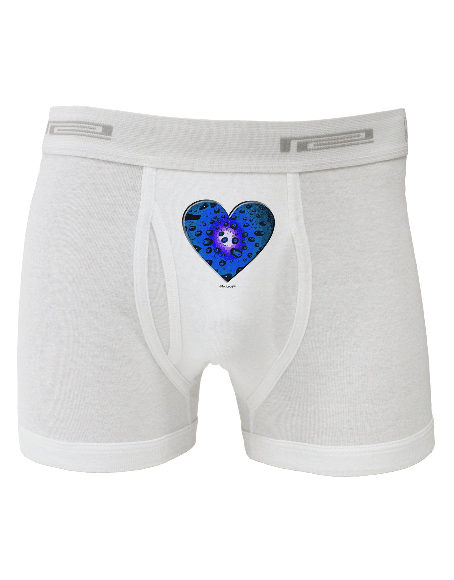 Water Droplet Heart Blue Boxer Briefs by TooLoud-Boxer Briefs-TooLoud-White-Small-Davson Sales