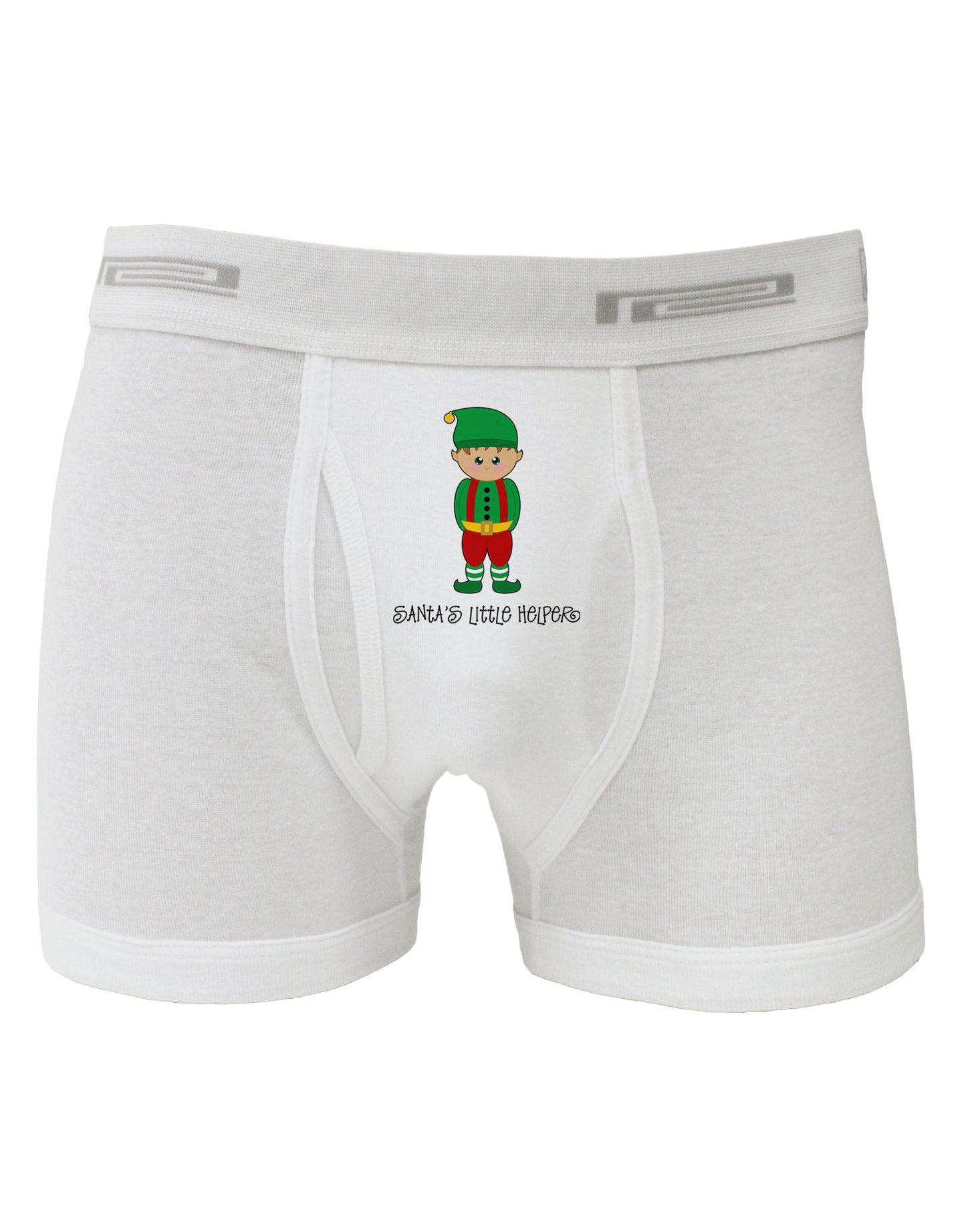 Santa's Little Helper Christmas Elf Boy Boxer Briefs-Boxer Briefs-TooLoud-White-Small-Davson Sales