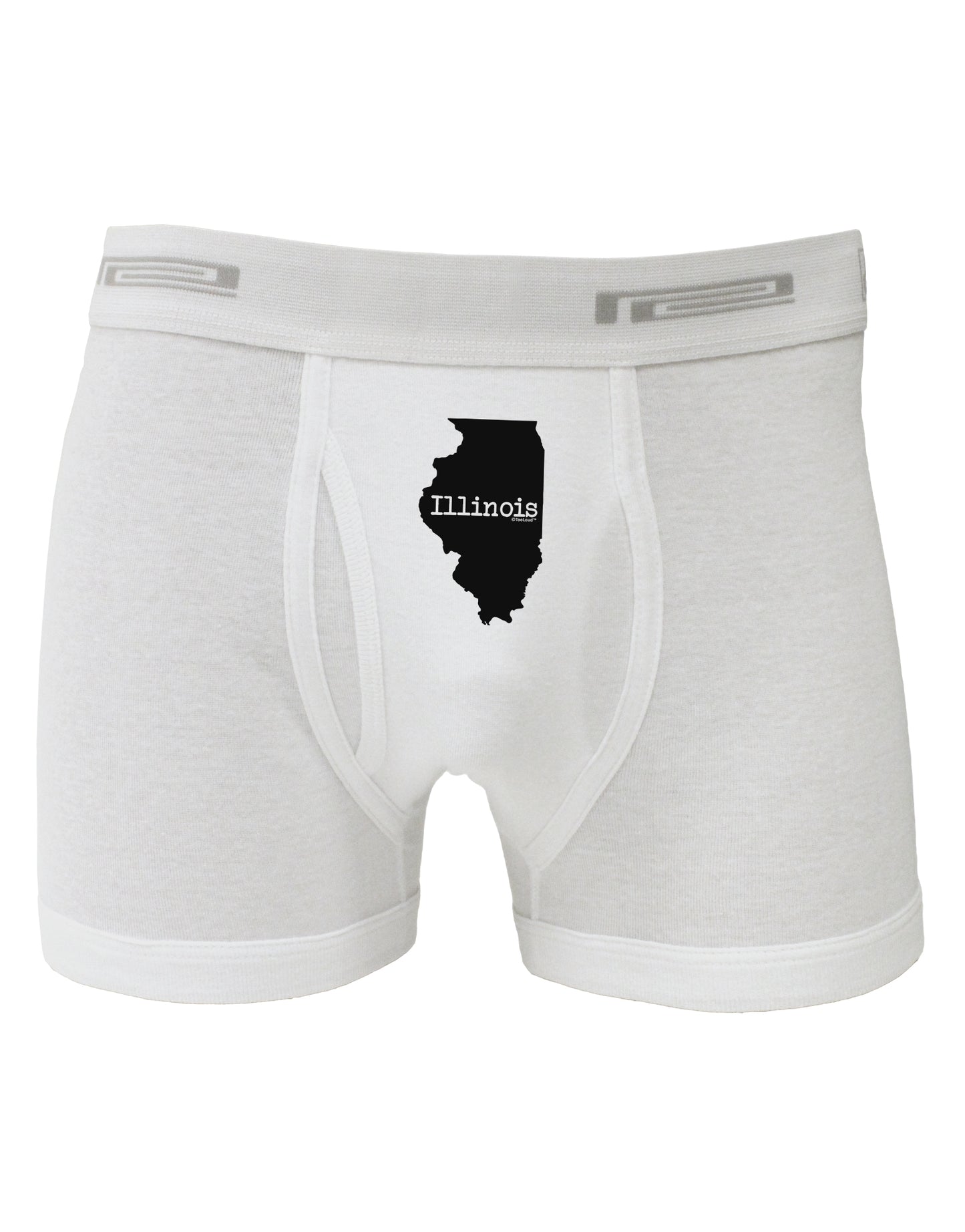Illinois - United States Shape Boxer Briefs by TooLoud-Boxer Briefs-TooLoud-White-Small-Davson Sales