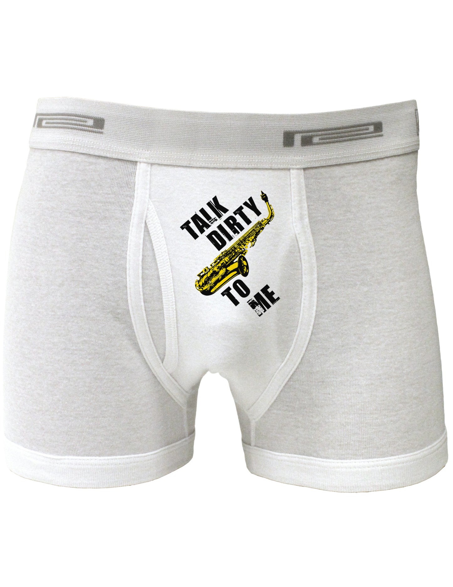 Talk Dirty To Me Saxophone Boxer Briefs-Boxer Briefs-TooLoud-White-Small-Davson Sales