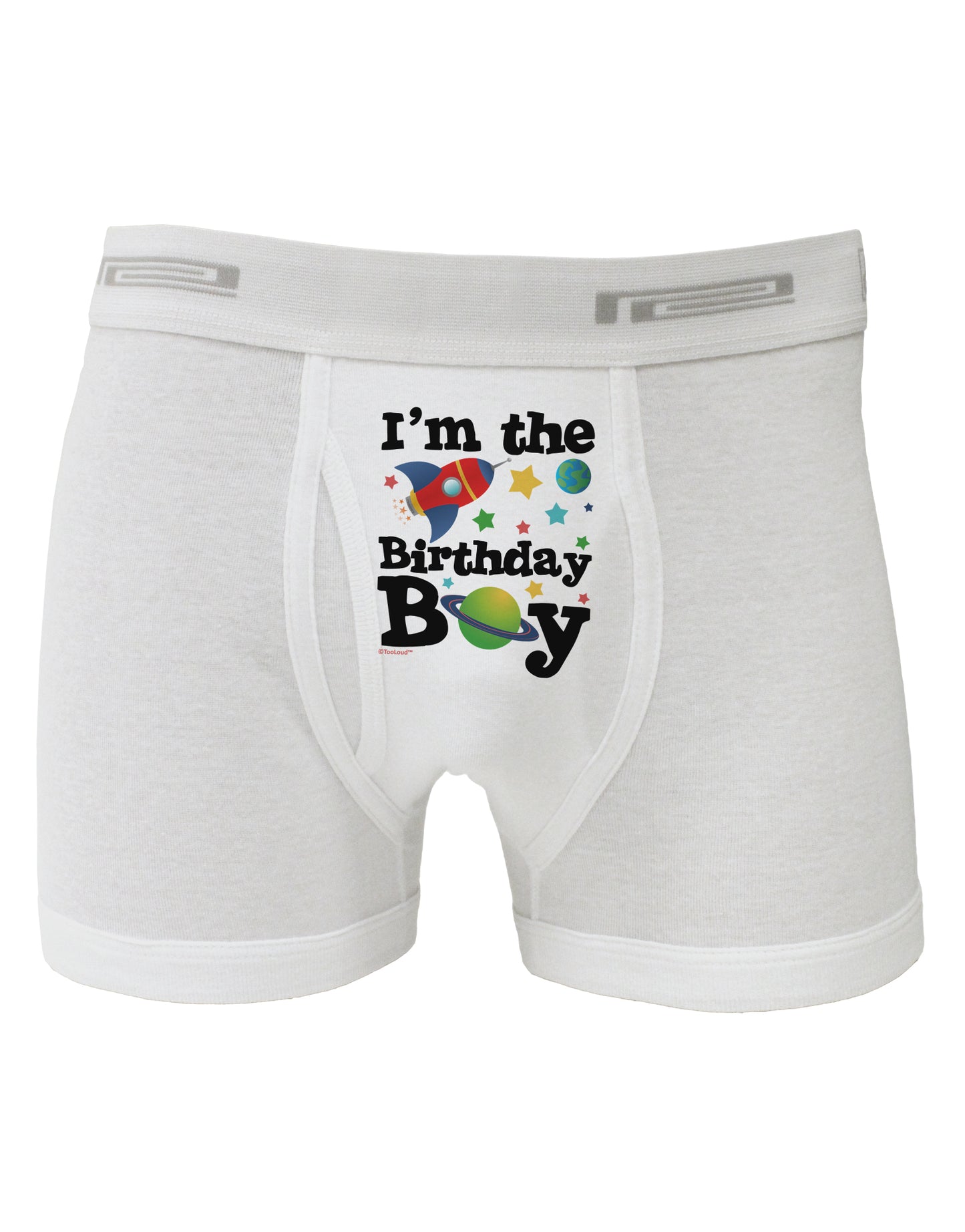 I'm the Birthday Boy - Outer Space Design Boxer Briefs by TooLoud-Boxer Briefs-TooLoud-White-Small-Davson Sales