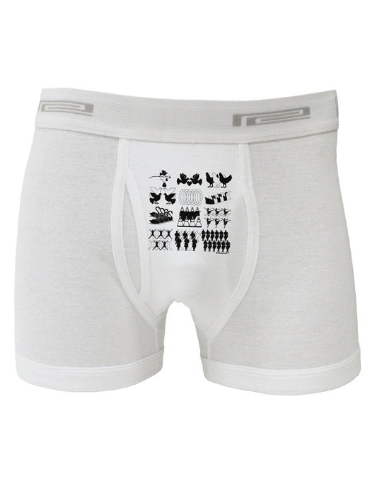 Twelve Days of Christmas Boxer Briefs-Boxer Briefs-TooLoud-White-Small-Davson Sales