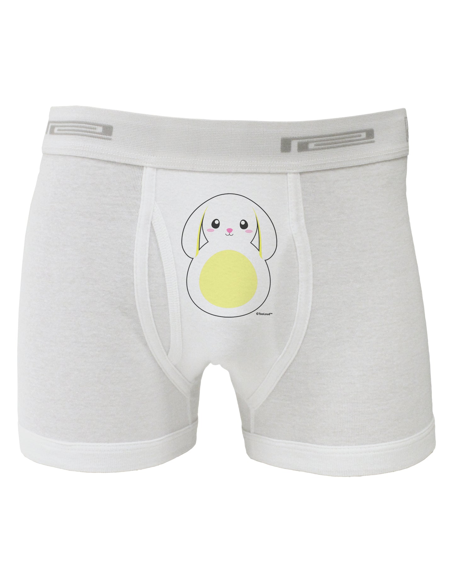 Cute Bunny with Floppy Ears - Yellow Boxer Briefs by TooLoud-Boxer Briefs-TooLoud-White-Small-Davson Sales
