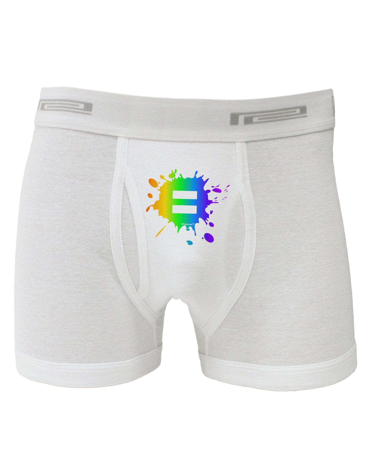 Equal Rainbow Paint Splatter Boxer Briefs by TooLoud-Boxer Briefs-TooLoud-White-Small-Davson Sales