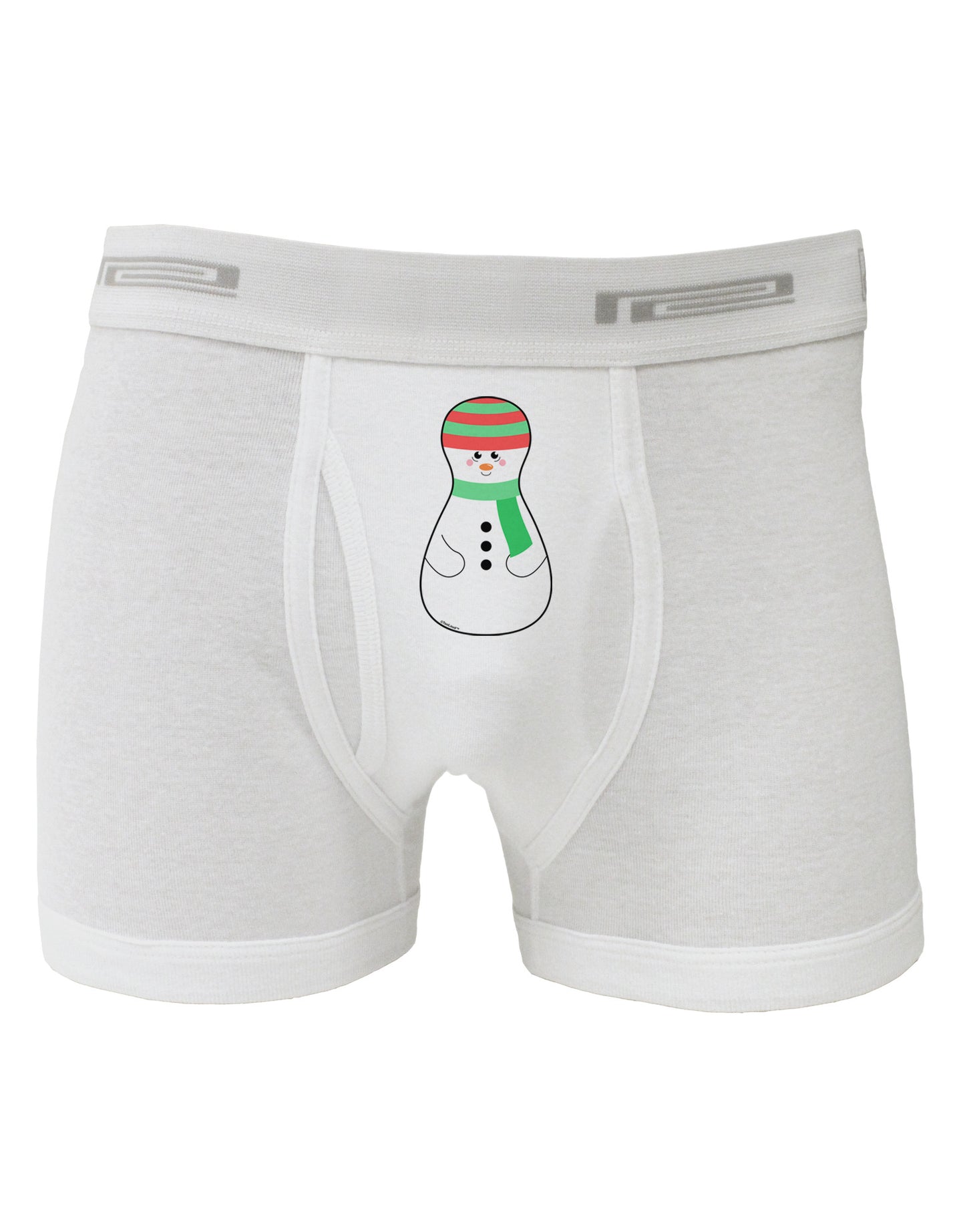 Cute Snowman Matryoshka Nesting Doll - Christmas Boxer Briefs-Boxer Briefs-TooLoud-White-Small-Davson Sales