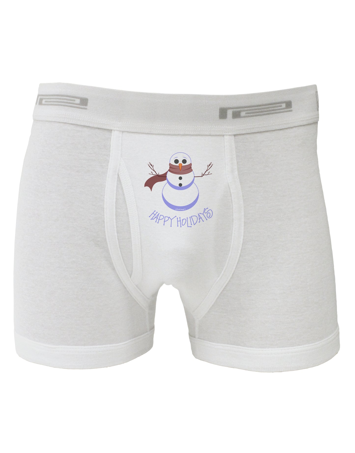 Snowman - Happy Holidays Boxer Briefs-Boxer Briefs-TooLoud-White-Small-Davson Sales