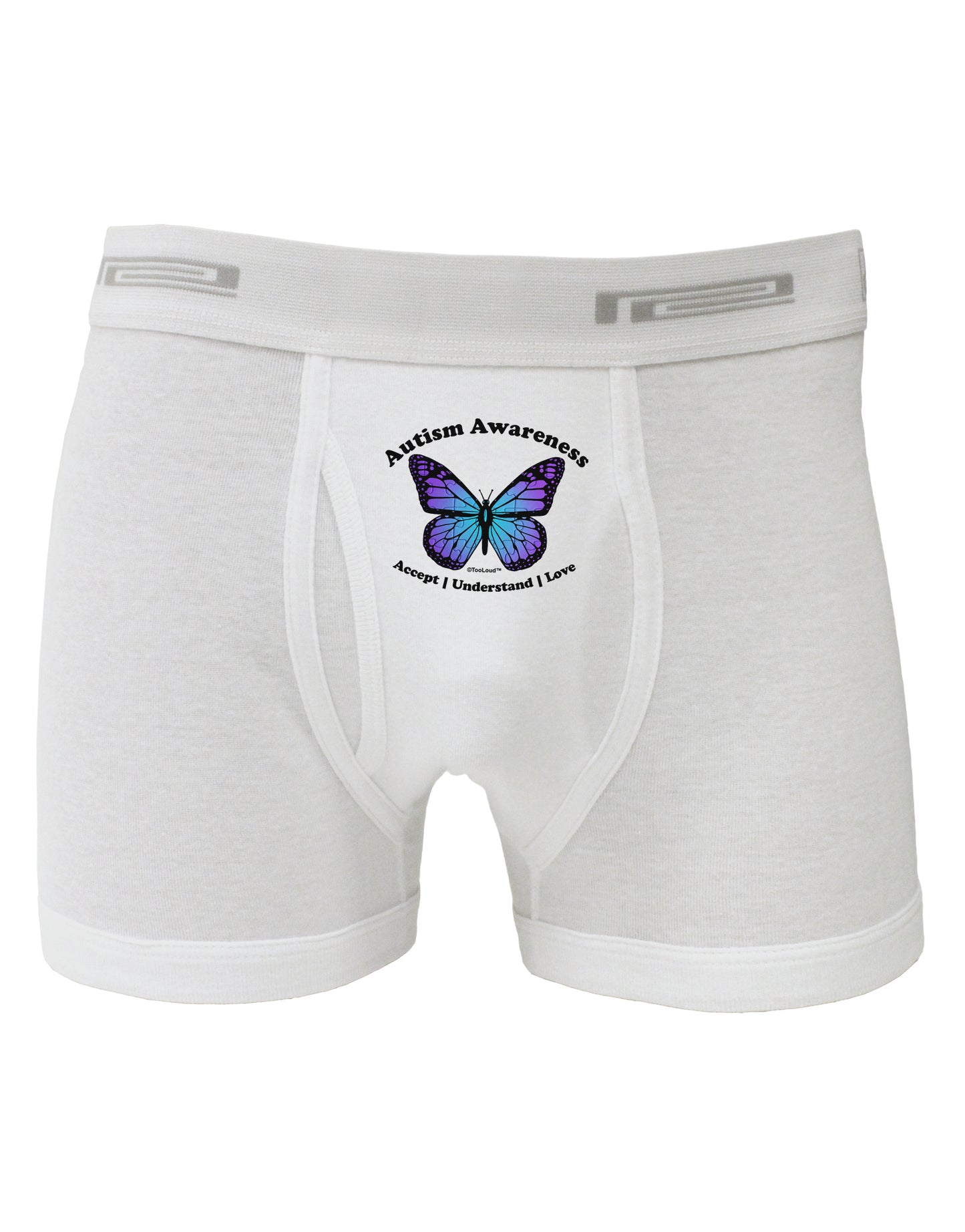Autism Awareness - Puzzle Piece Butterfly Boxer Briefs-Boxer Briefs-TooLoud-White-Small-Davson Sales