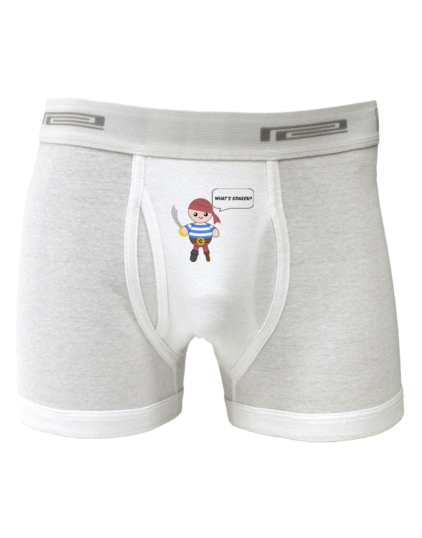 What's Kraken - Petey the Pirate Boxer Briefs-Boxer Briefs-TooLoud-White-Small-Davson Sales