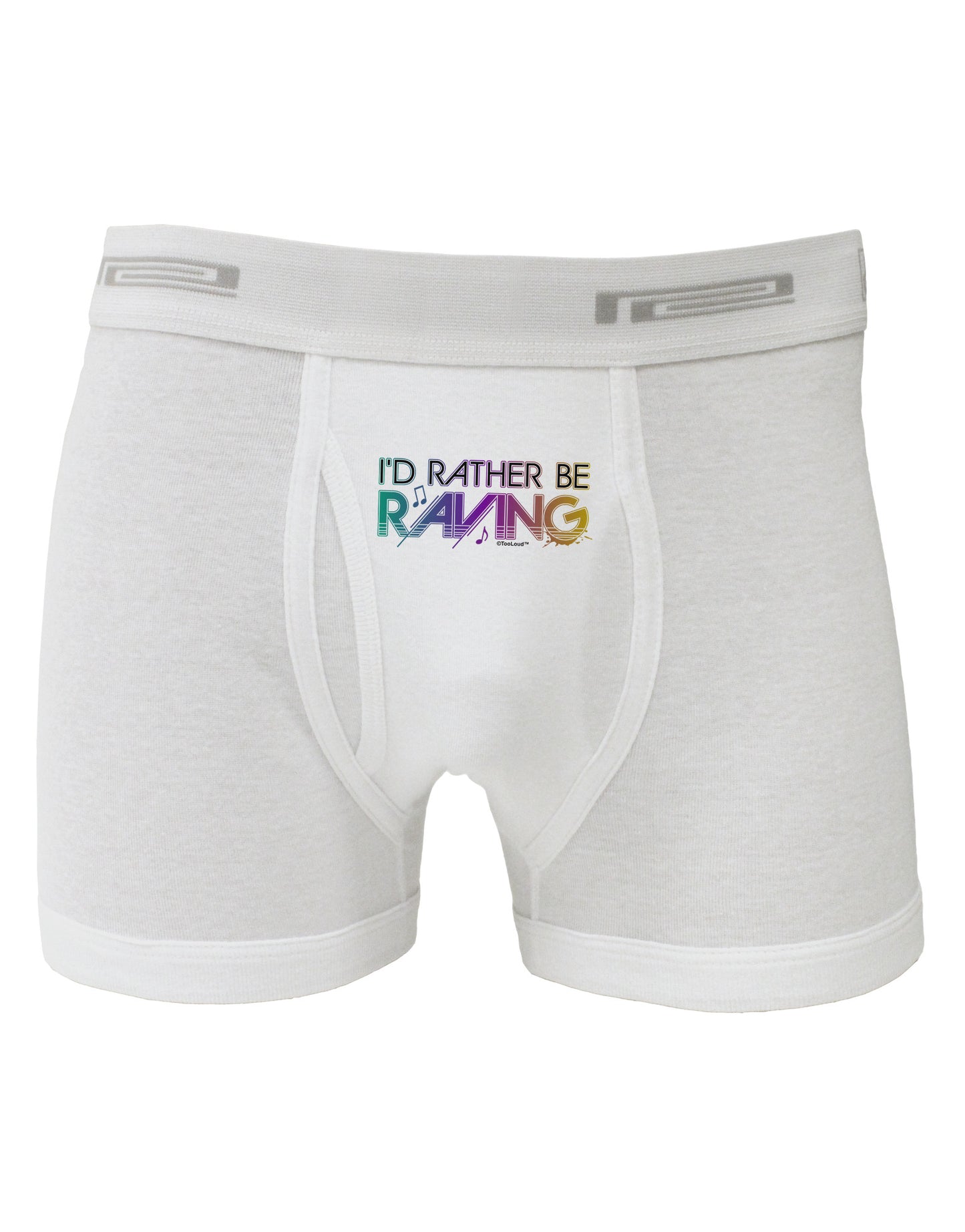I'd Rather Be Raving Boxer Briefs-Boxer Briefs-TooLoud-White-Small-Davson Sales