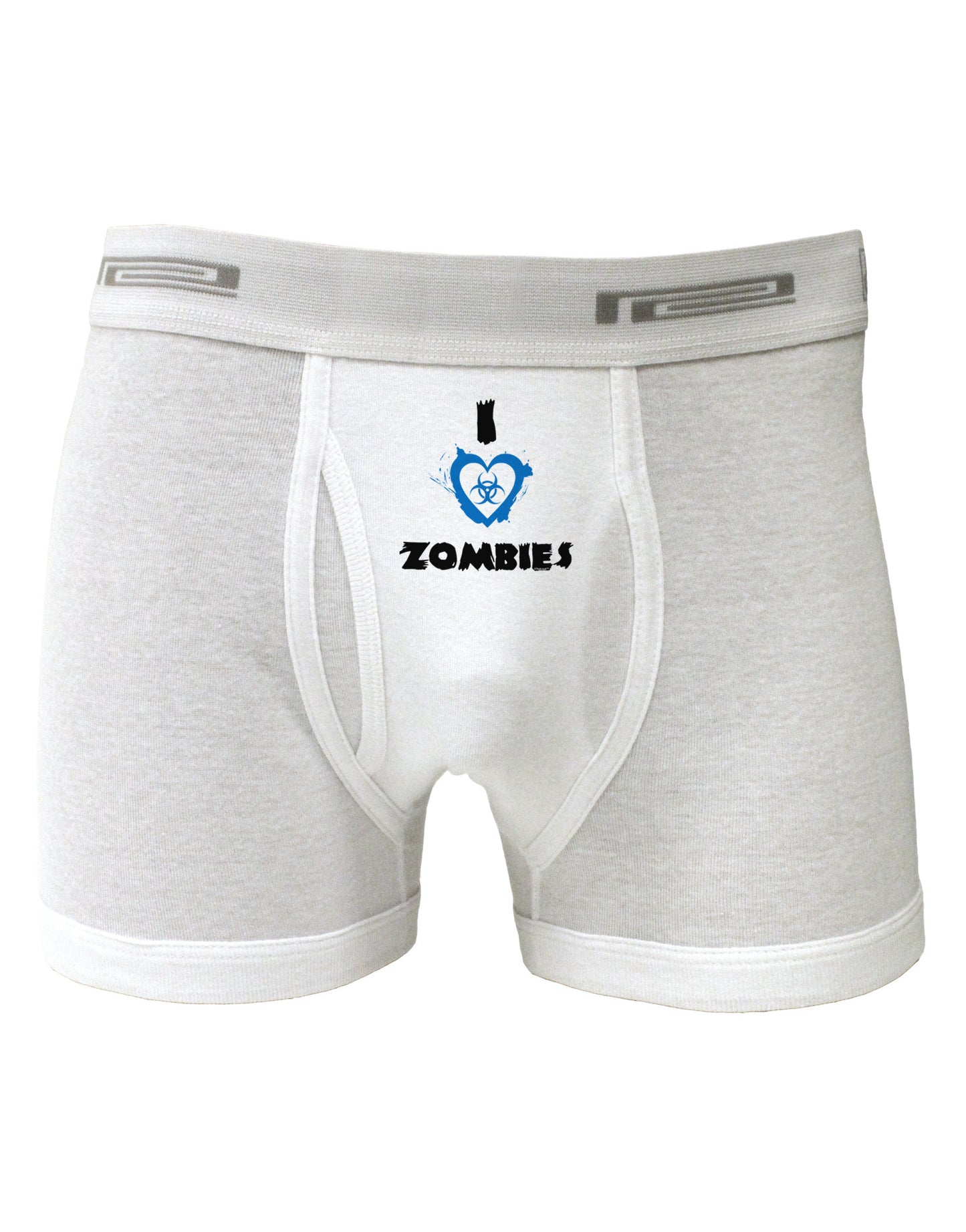 I Heart Zombies - Bio Hazard Heart Blue Boxer Briefs-Boxer Briefs-TooLoud-White-Small-Davson Sales