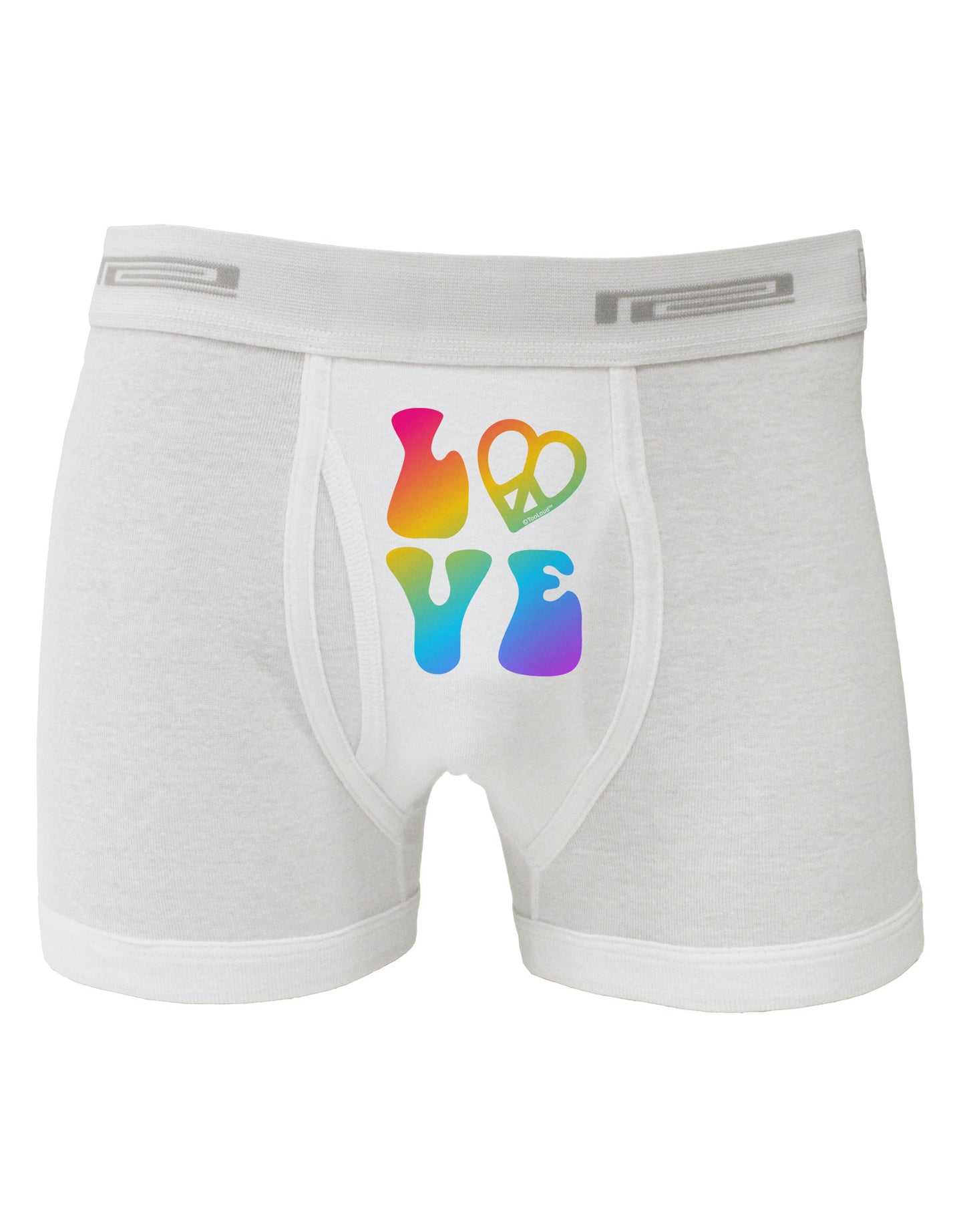 Peace and Love - Peace Heart Love Boxer Briefs-Boxer Briefs-TooLoud-White-Small-Davson Sales