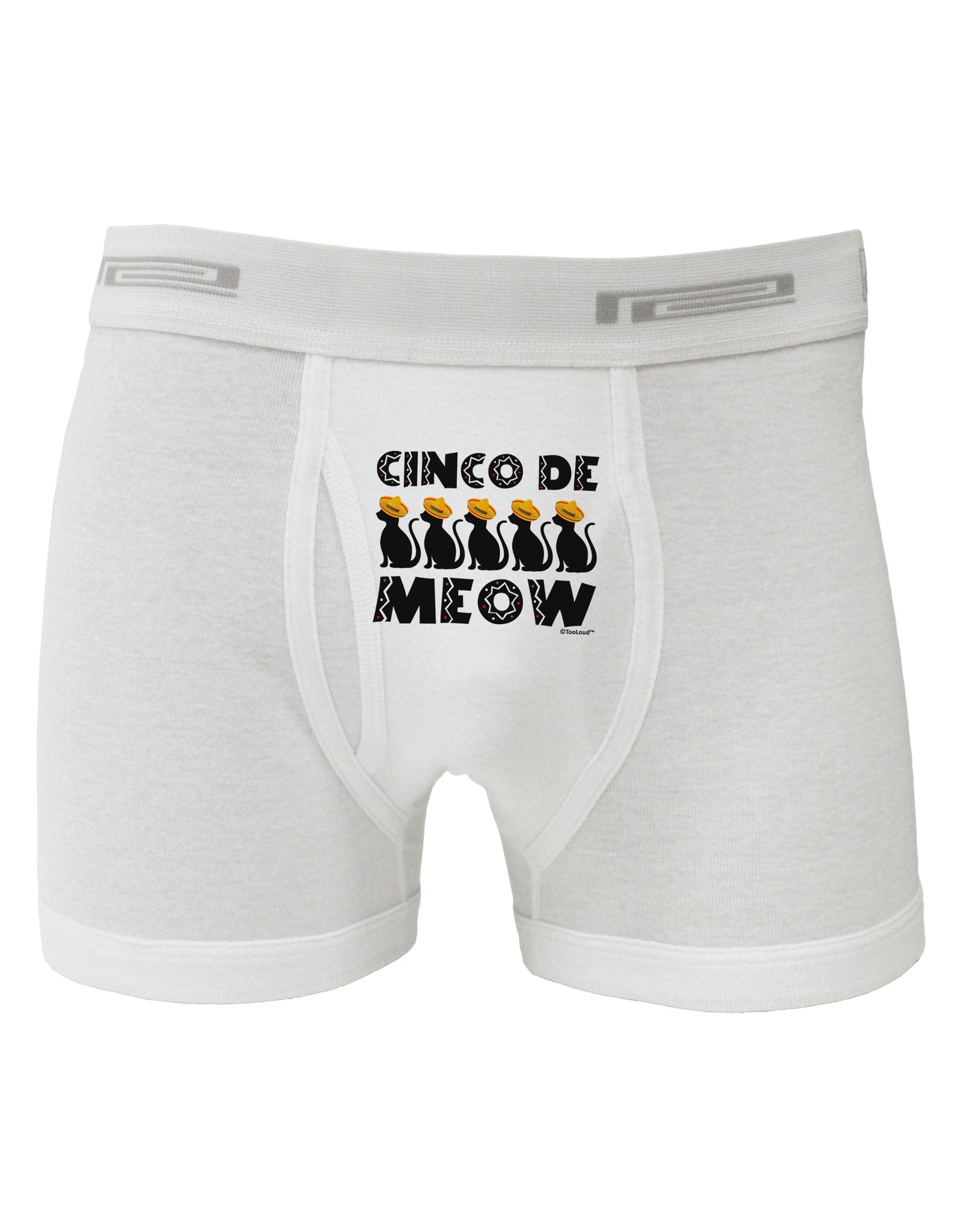 Five Cats - Cinco de Meow Boxer Briefs by TooLoud-Boxer Briefs-TooLoud-White-Small-Davson Sales