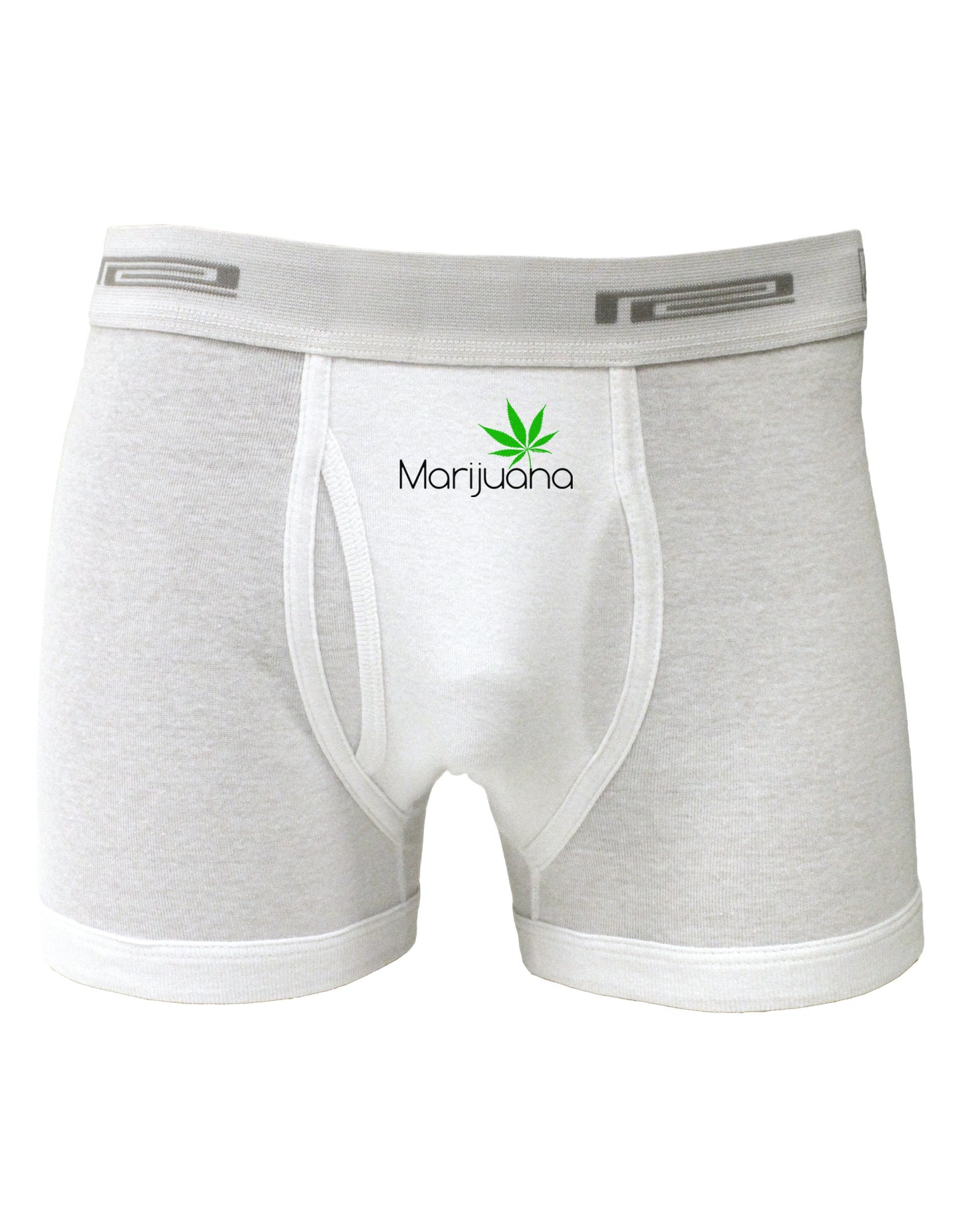Marijuana Text and Leaf Boxer Briefs-Boxer Briefs-TooLoud-White-Small-Davson Sales