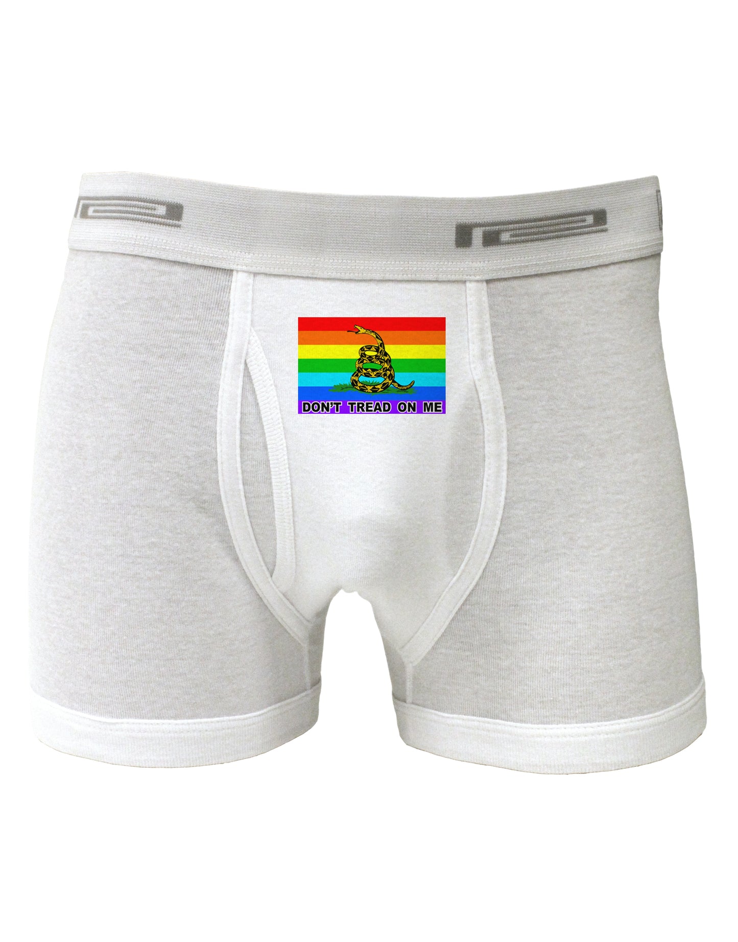 LGBT Rainbow Gadsden Flag Freedom Boxer Briefs-Boxer Briefs-TooLoud-White-Small-Davson Sales