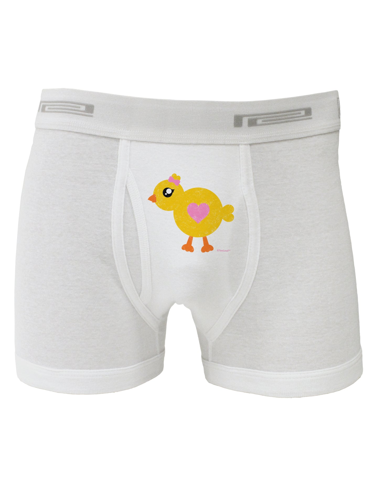 Cute Chick with Bow - Crayon Style Drawing Boxer Briefs by TooLoud-Boxer Briefs-TooLoud-White-Small-Davson Sales