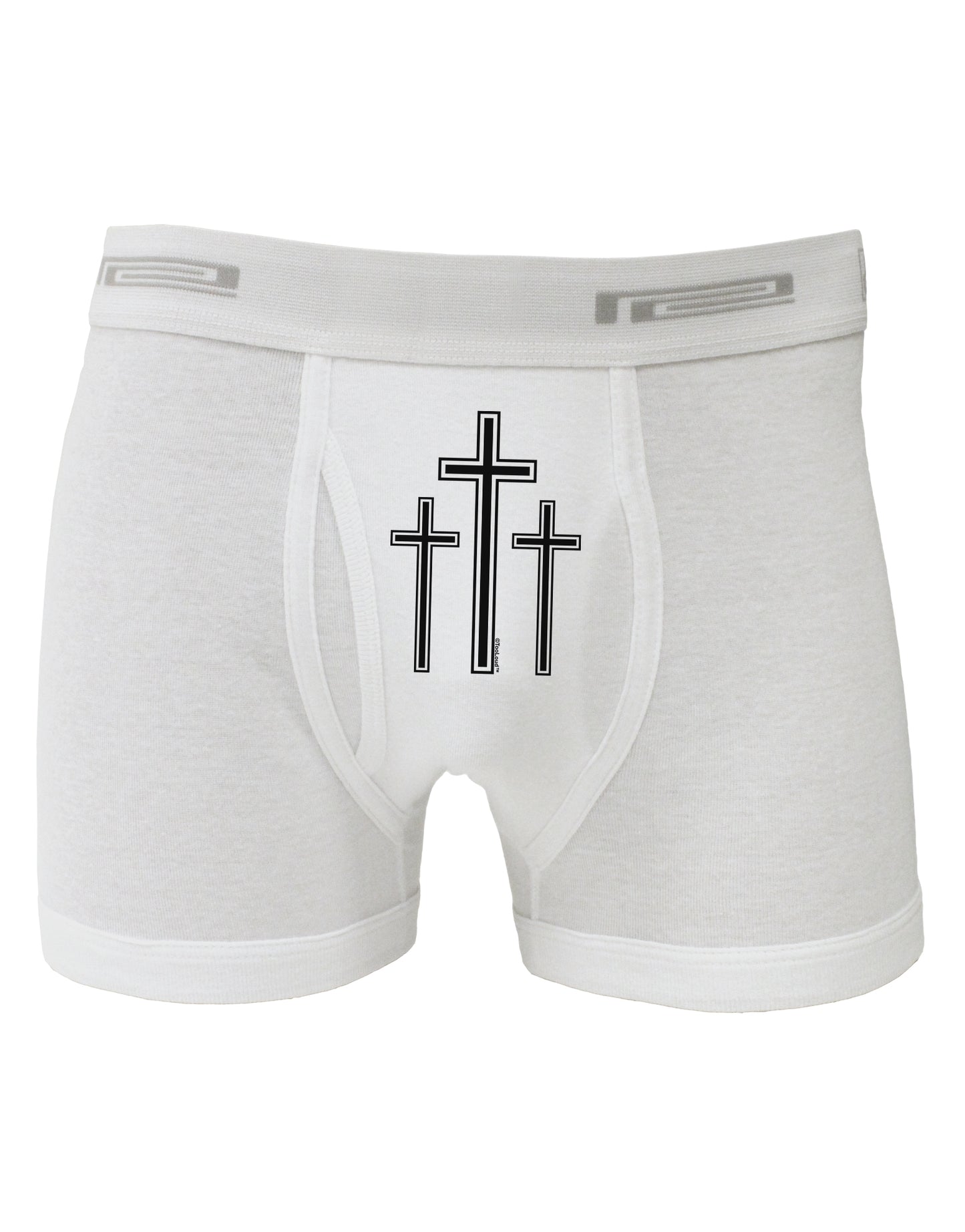 Three Cross Design - Easter Boxer Briefs by TooLoud-Boxer Briefs-TooLoud-White-Small-Davson Sales