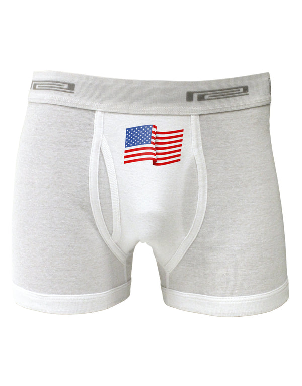 American Flag Men's Boxer Briefs Underwear, Patriotic Red White Blue Print