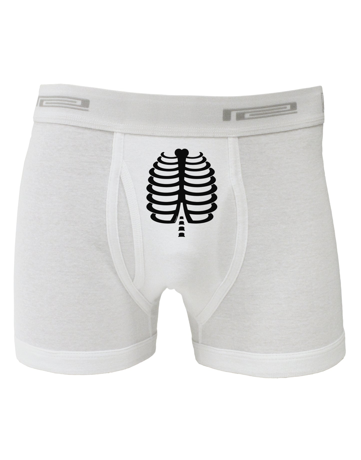 Black Skeleton Ribcage Halloween Boxer Briefs-Boxer Briefs-TooLoud-White-Small-Davson Sales