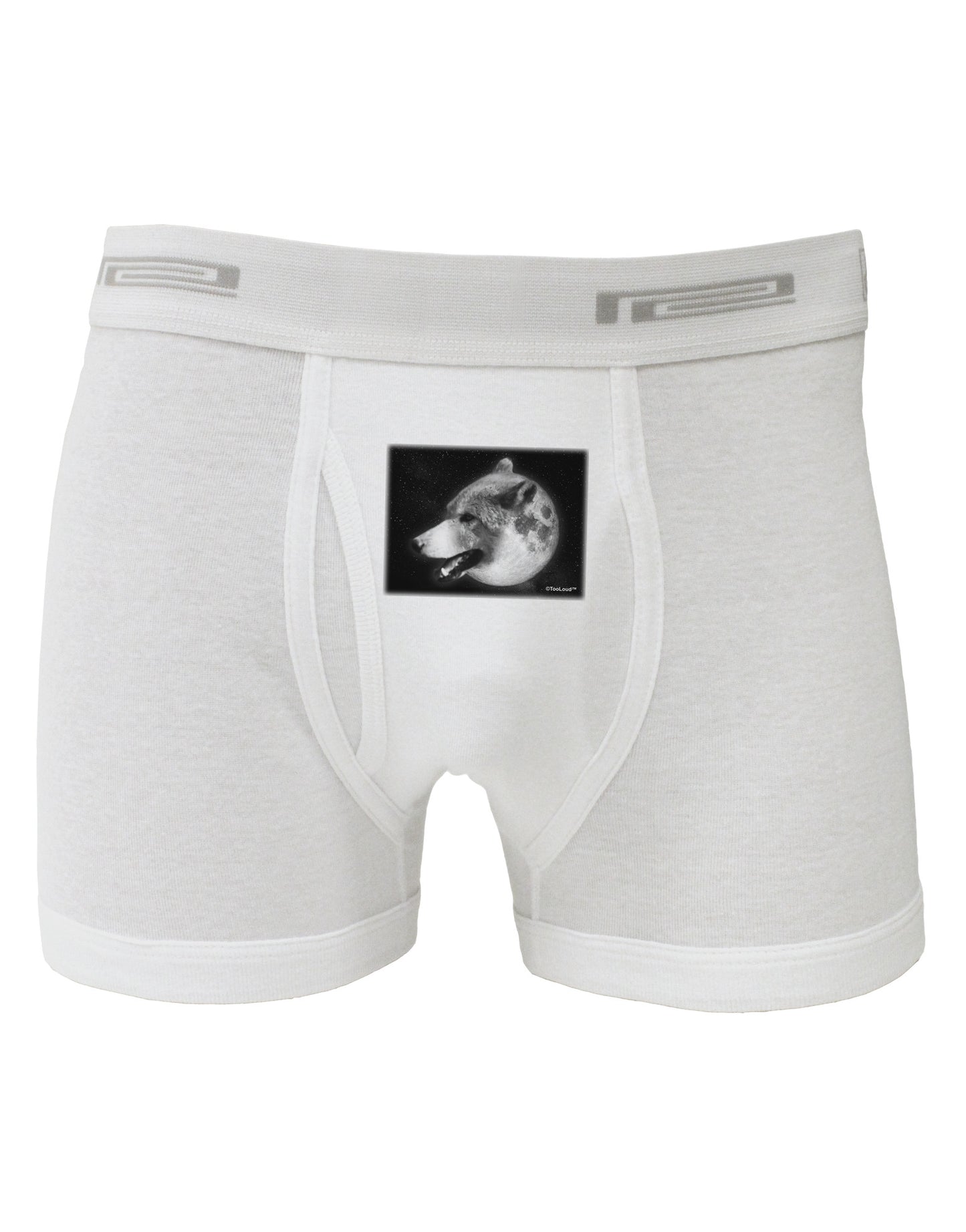 White Wolf Moon Boxer Briefs-Boxer Briefs-TooLoud-White-Small-Davson Sales
