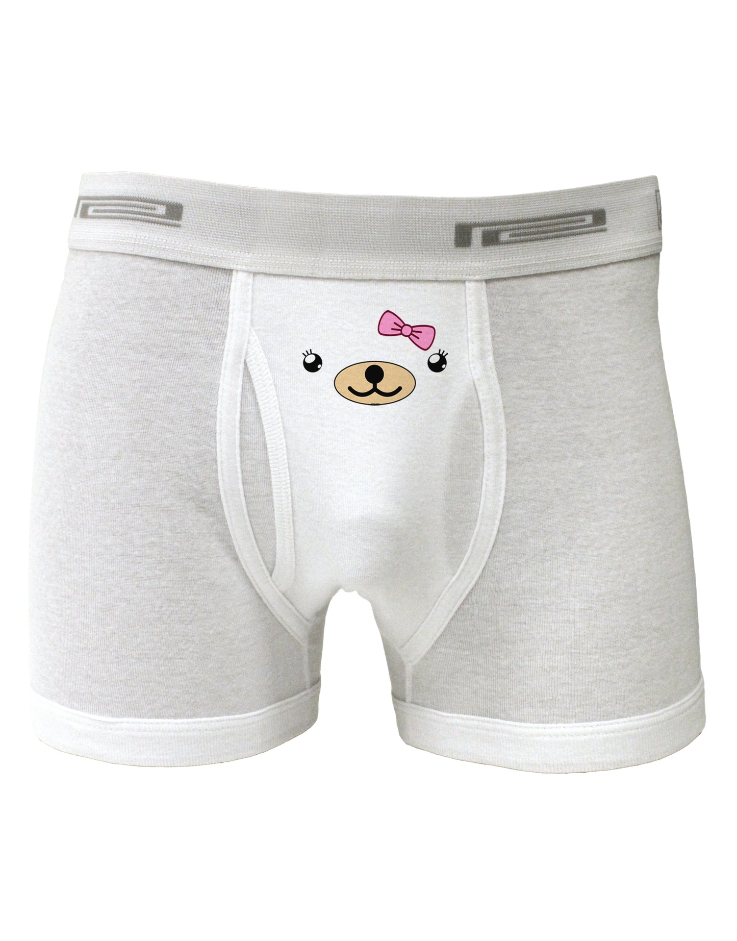 Kyu-T Face - Beartholomea Cute Girl Bear Boxer Briefs-Boxer Briefs-TooLoud-White-Small-Davson Sales