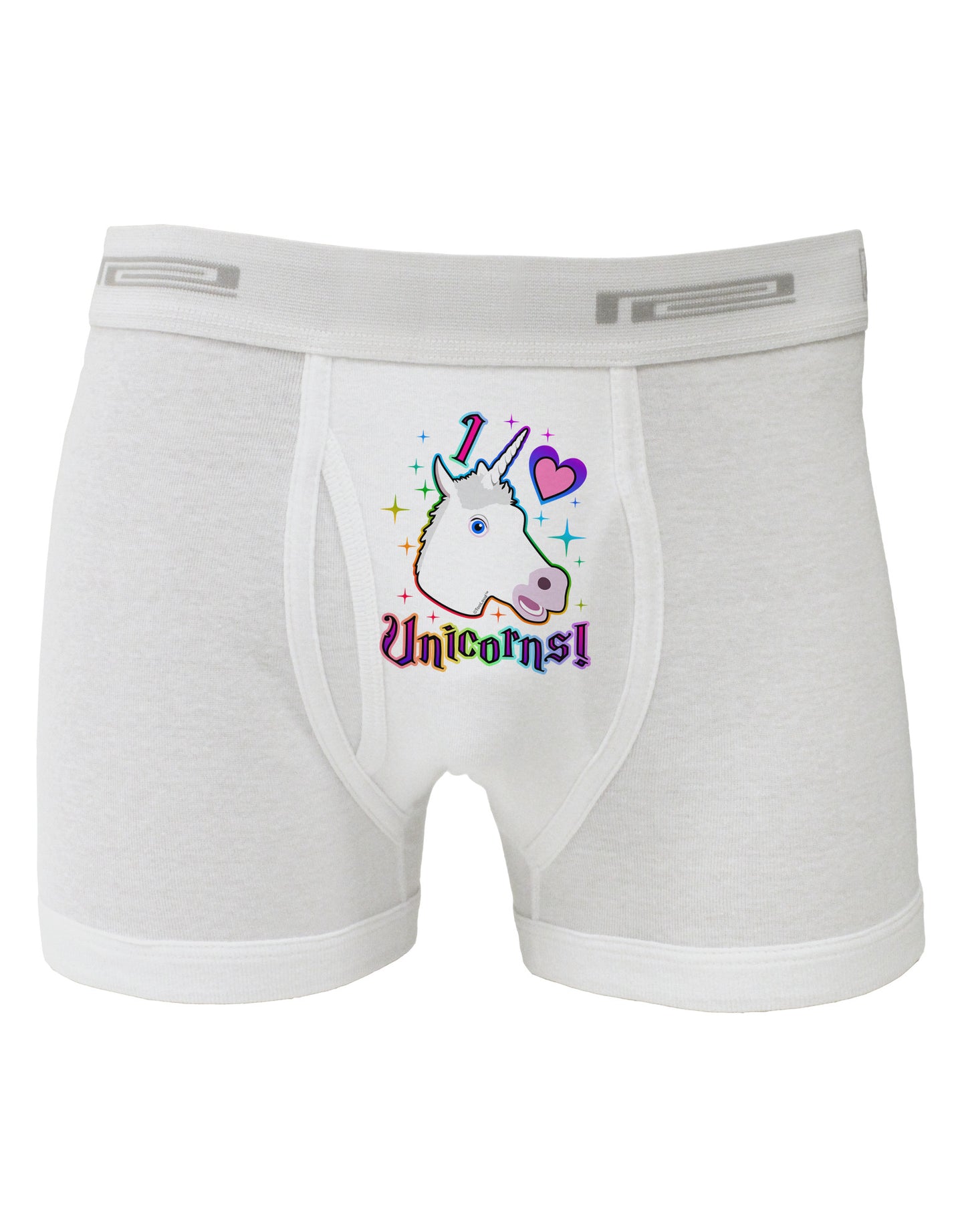I love Unicorns Boxer Briefs-Boxer Briefs-TooLoud-White-Small-Davson Sales