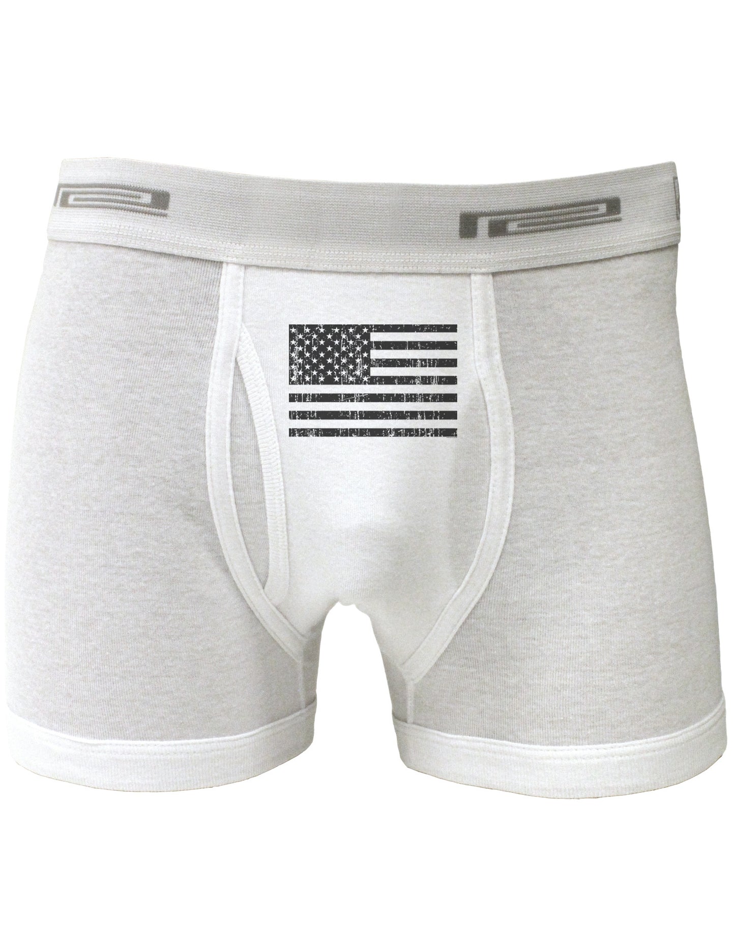 Distressed Black and White American Flag Boxer Briefs-Boxer Briefs-TooLoud-White-Small-Davson Sales