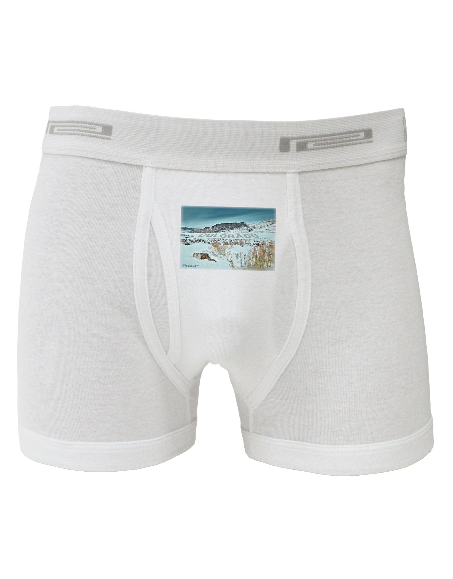 CO Snow Scene Text Boxer Briefs-Boxer Briefs-TooLoud-White-Small-Davson Sales