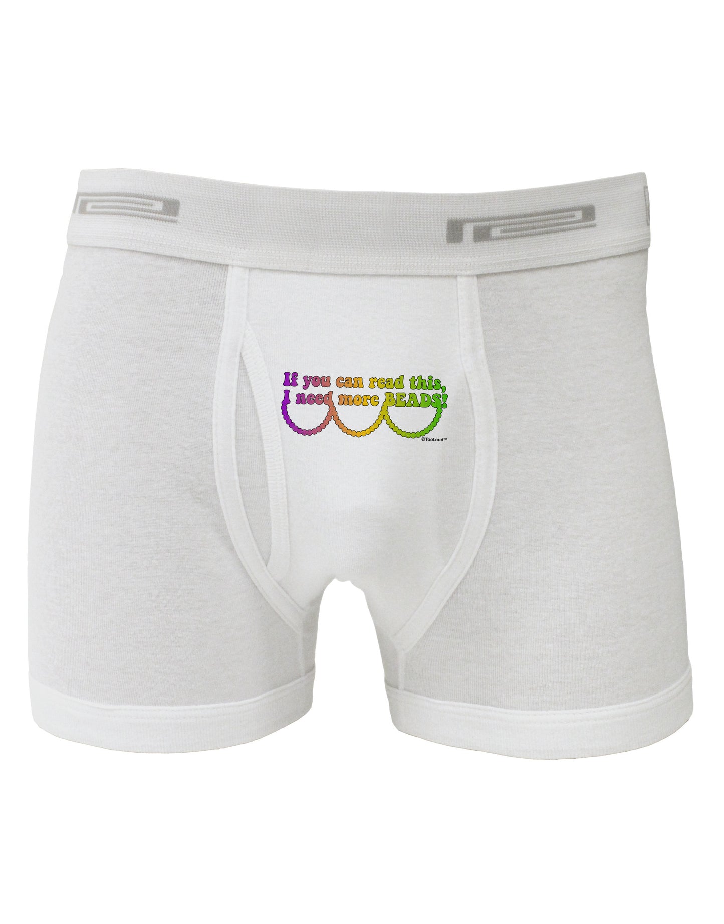 If You Can Read This I Need More Beads - Mardi Gras Boxer Briefs by TooLoud-Boxer Briefs-TooLoud-White-Small-Davson Sales
