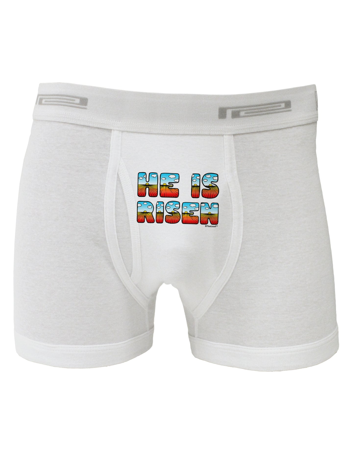 He Is Risen - Easter - Sunrise Letters Boxer Briefs-Boxer Briefs-TooLoud-White-Small-Davson Sales